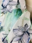 Preview: LEINEN Schal in mint mit Blumen Print