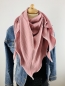 Preview: Schal aus Musselin in rosa mit weißem Saum