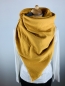 Preview: Schal aus Baumwollmusselin in grau mit goldenen Tropfen und ocker mit silbernen Tropfen