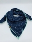 Mobile Preview: Schal aus Baumwollmusselin in dunkelblau mit weißen Punkten