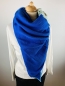 Preview: Schal aus Baumwollmusselin in hellblau, royalblau, weiß mit Eukalyptus und mint mit Glitzerflakes