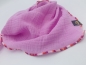 Preview: Schal aus Musselin in rosa mit pink buntem Saum