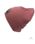 Preview: Hipster Beanie in der Farbe Altrosamit dem Label des Hauses