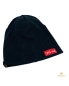 Preview: Hipster Beanie in der Farbe Schwarz mit Label "Chill mal"