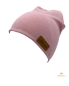 Preview: Hipster Beanie in der Farbe Rosa mit Label "whatever"