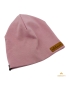 Preview: Hipster Beanie in der Farbe Rosa mit Label "whatever"