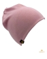 Preview: Hipster Beanie in der Farbe Rosa mit Label "whatever"