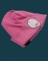 Preview: Hipster Beanie in der Farbe Rosa mit rosanen Label "Schwan"