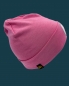 Preview: Hipster Beanie in der Farbe Rosa mit rosanen Label "Schwan"