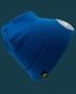 Preview: Hipster Beanie in der Farbe Kobaltblau mit hellblauem Label "Cool Rabbit"