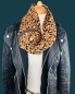 Preview: Schal aus Baumwolle in der Farbe Braun Leoprint