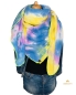 Preview: Schal aus Baumwolle im Batik Style in den Farben Hellblau, Gelb und Flieder