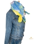 Preview: Schal aus Baumwolle im Batik Style in den Farben Hellblau, Gelb und Flieder