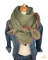 Preview: Schal aus Baumwolle in der Farbe Olivegrün