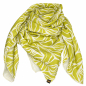 Preview: Musselin-Schal Damen Lemongrün gemustert 140 × 140 cm von OBERMUTTI
