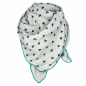 Preview: Musselin-Schal Damen Mint mit Herzen & Glitzer 140 × 140 cm von OBERMUTTI