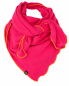 Preview: Schal aus Baumwollmusselin in der Farbe Pink mit veredelter Gewebekante