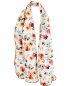 Preview: Schal aus Baumwolle in der Farbe Weiß mit Rosen Print