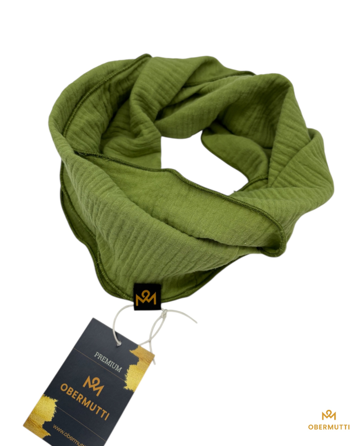 Schal aus Baumwolle in der Farbe hellgrün