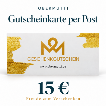 OBERMUTTI Gutscheinkarte per Post – 15 Euro